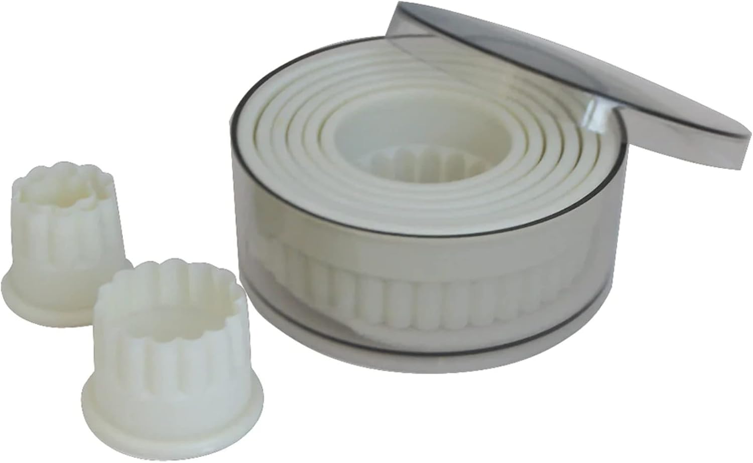 Runde, Geriffelte Ausstechform – 9er-set – Polyamid – Durchmesser 2 Bis 10 Cm – Profi-ausstechform