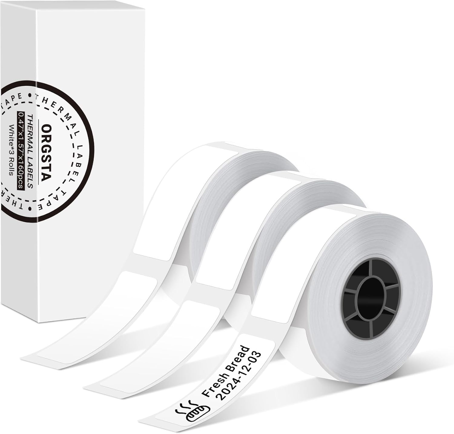Thermolabel – 3 Rollen – Weißes Papier – 12 X 40 Mm – Für Drucker S001 – Organisation