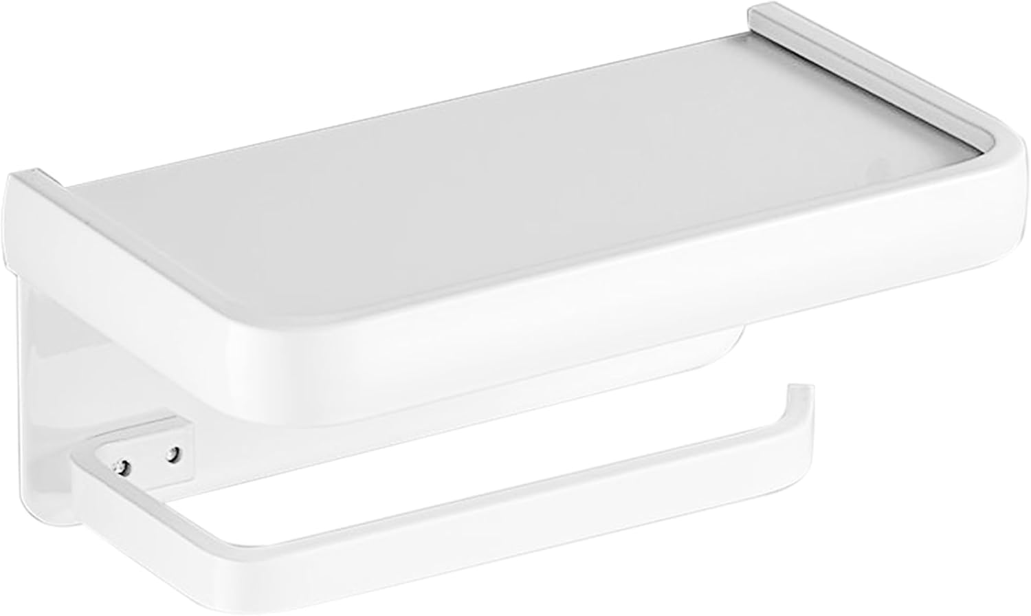 Toilettenpapierhalter – 1 Stück – Aluminium – Telefonablage – Badezimmer – Weiß