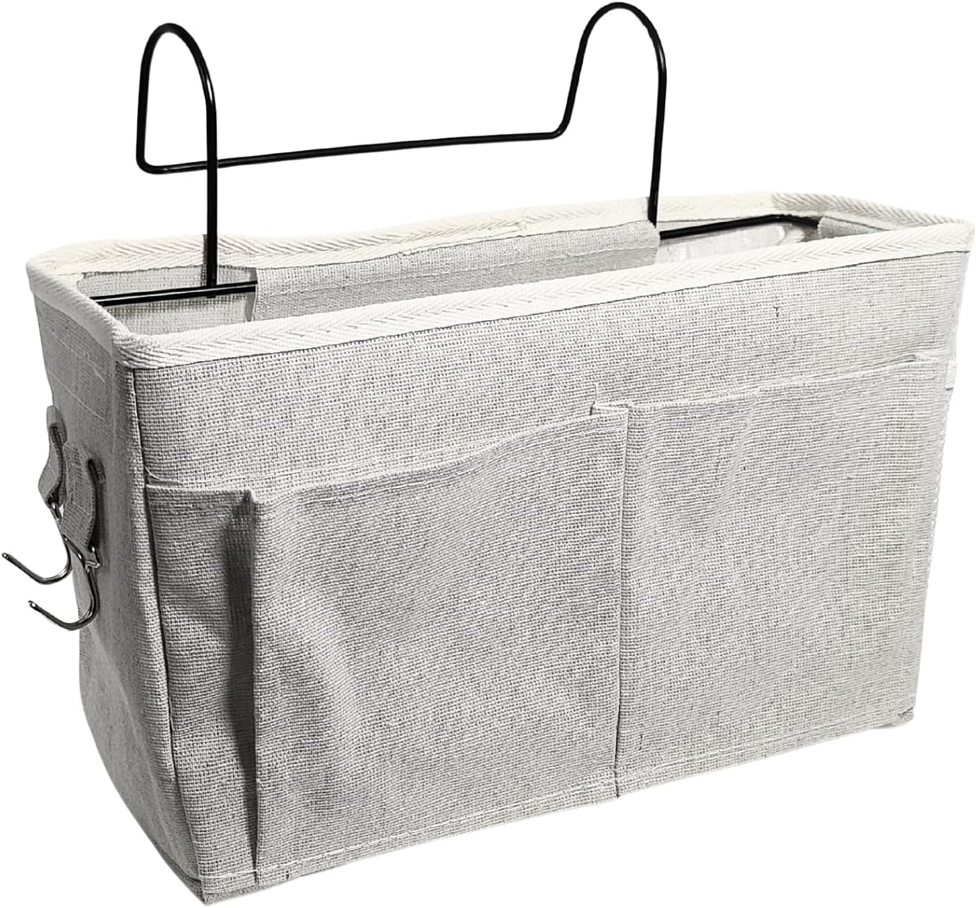 Betttasche – 1 Stück – Baumwolle Und Leinen – Hängeaufbewahrung – Für Etagenbetten Und Studentenwohnheime – Weiß, 30 X 26 X 11 Cm