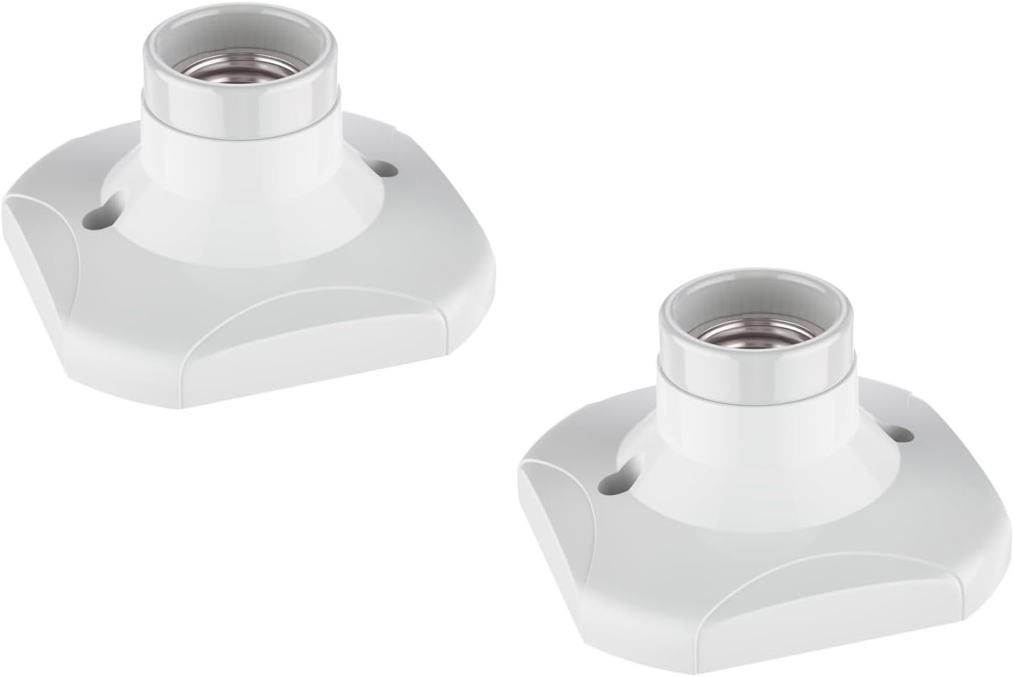 Deckenleuchte – 2er-set – Weißer Kunststoff – E27-fassung – Für Wohnzimmer/flur – 91 X 53 X 91 Mm