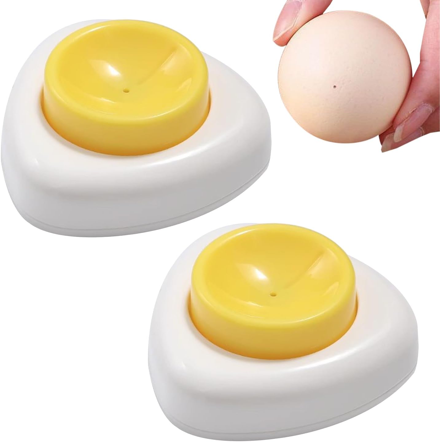 Eierausstecher – 2er-set – Kunststoff – Präzises Ausstechen – Für Küche Und Garten – 5,7 X 2,5 Cm, Weiß