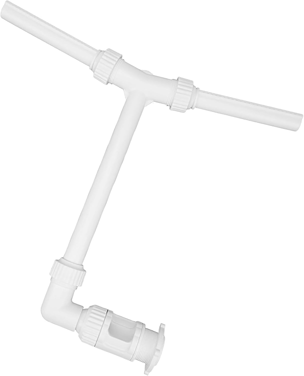 Wasserfallbrunnen – 1 Stück – Weißes Pvc – Verstellbare Doppeldüse – Für Pool Und Spa – 35 Cm