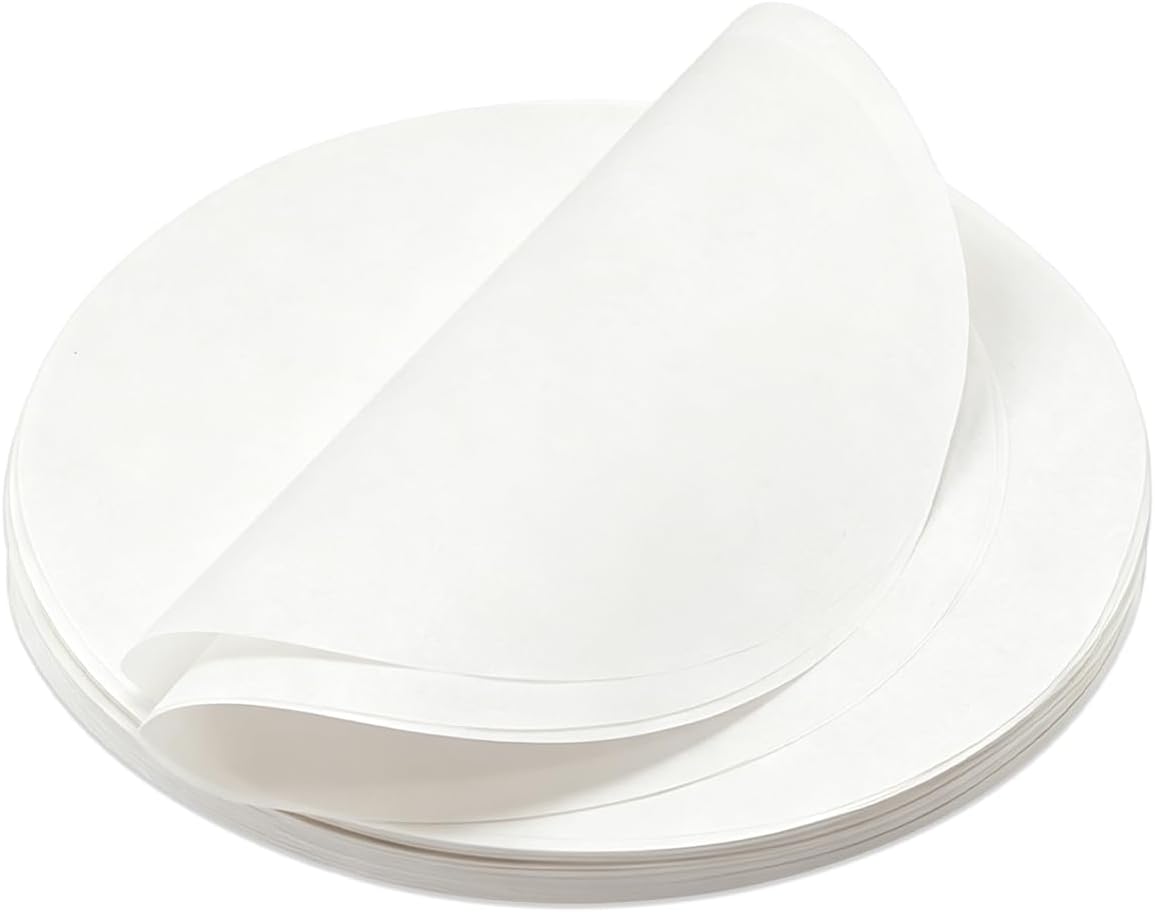 Backpapier – 100 Blatt – Rund, 30 Cm – Antihaftbeschichtung – Ofen- Und Luftfritteusengeeignet