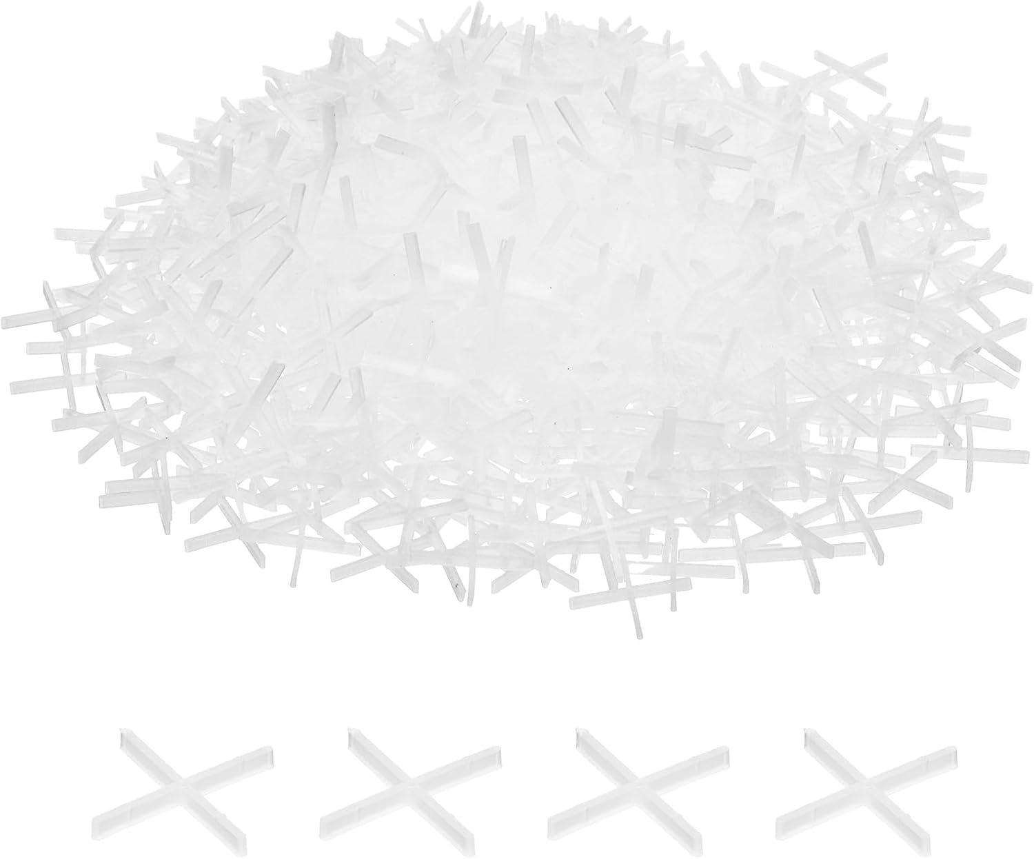 Fliesenkreuze – 500 Stück – Hartplastik – 1 Mm Kreuz – Wand-/bodenausgleich – Weiß