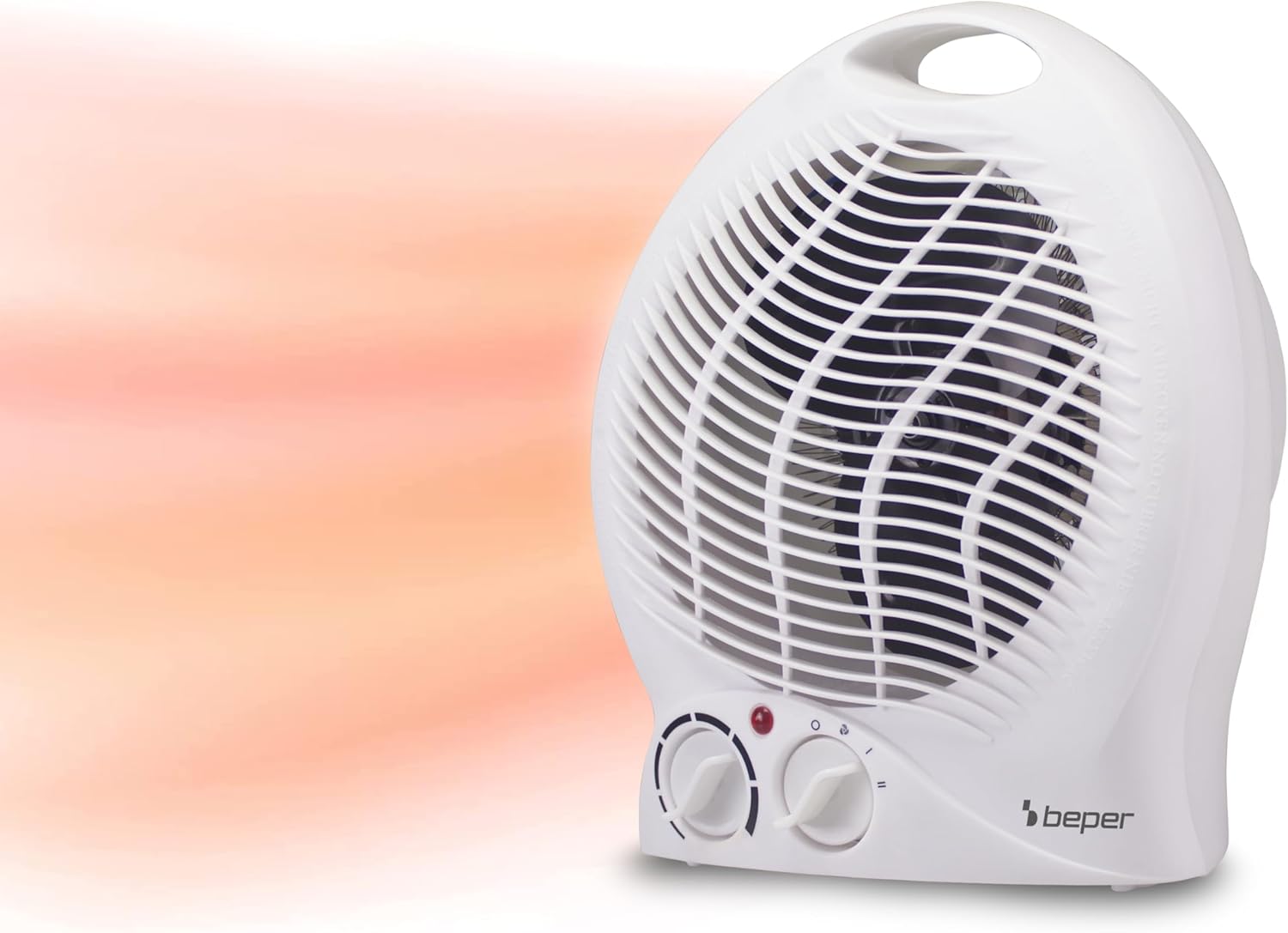 Badezimmer-heizlüfter – 1 Stück – Kompakt, Weiß – 2000 W – Thermostat – Schnelle Badheizung – 2 Geschwindigkeitsstufen