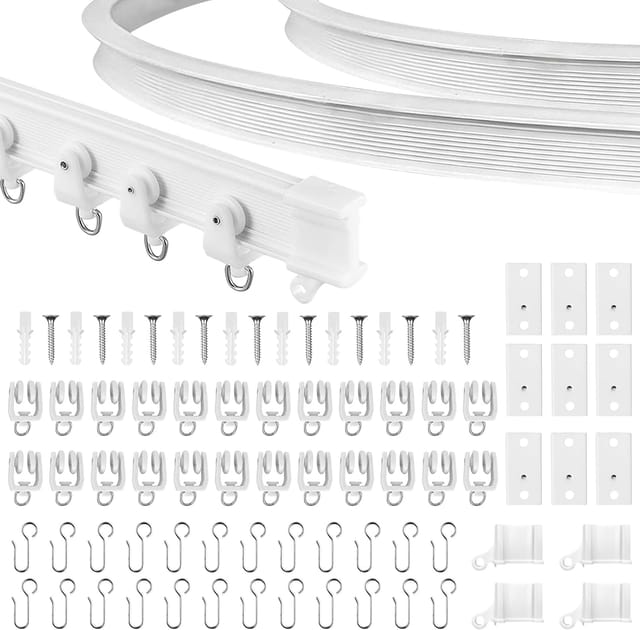 3 M Flexible Duschvorhangstange – Robuster Stahl – Leise Rollen – Für Dusche Und Wohnmobil – Für Den Innen- Und Außenbereich