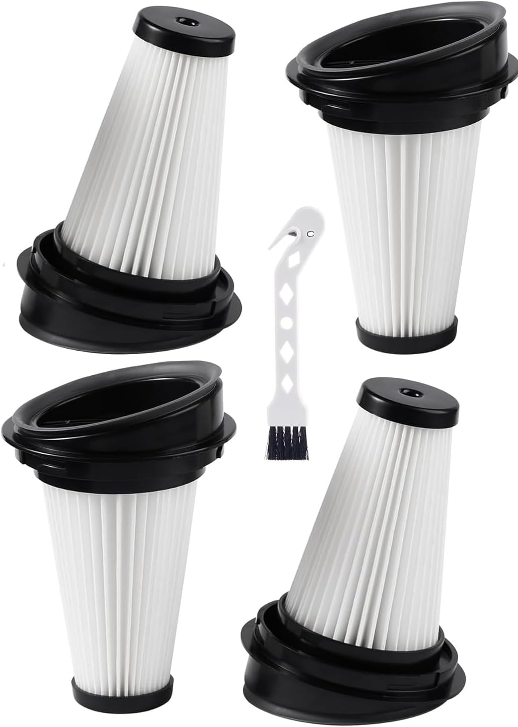 4er-pack Hepa-filter Für Akku-staubsauger – Kompatibel Mit Rowenta X-pert – Abs-kunststoff Und Professionelles Papier – Waschbar Und Wiederverwendbar – Für Ein Gesundes Raumklima – Referenznummer Zr00