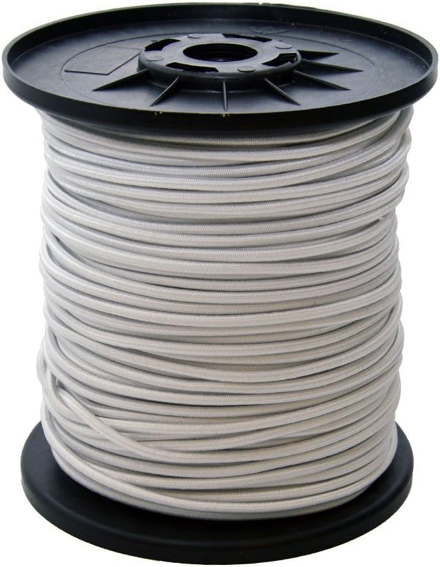 Weißes Gummiseil – 30 Meter – 8 Mm Starkes, Geflochtenes Nylon – Hohe Elastizität – Für Planen Und Abspannleinen – 8 Mm Durchmesser