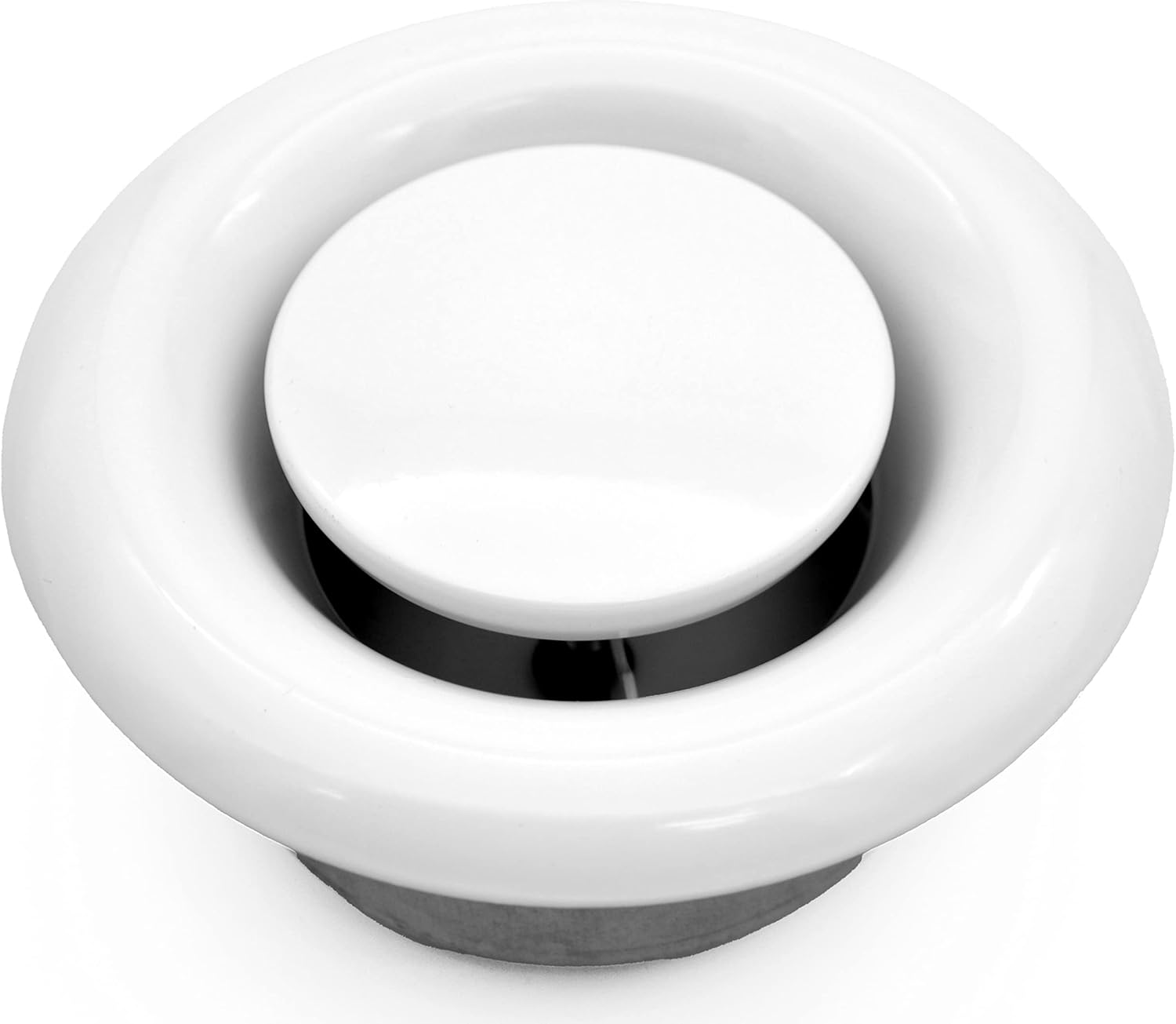 Rundes Ablassventil Ø 80 Mm – Weißer Stahl – Verstellbarer Diffusor Für Heizung, Lüftung Und Klimaanlage – Für Sauna, Haus, Garage – Durchmesser 80 Mm