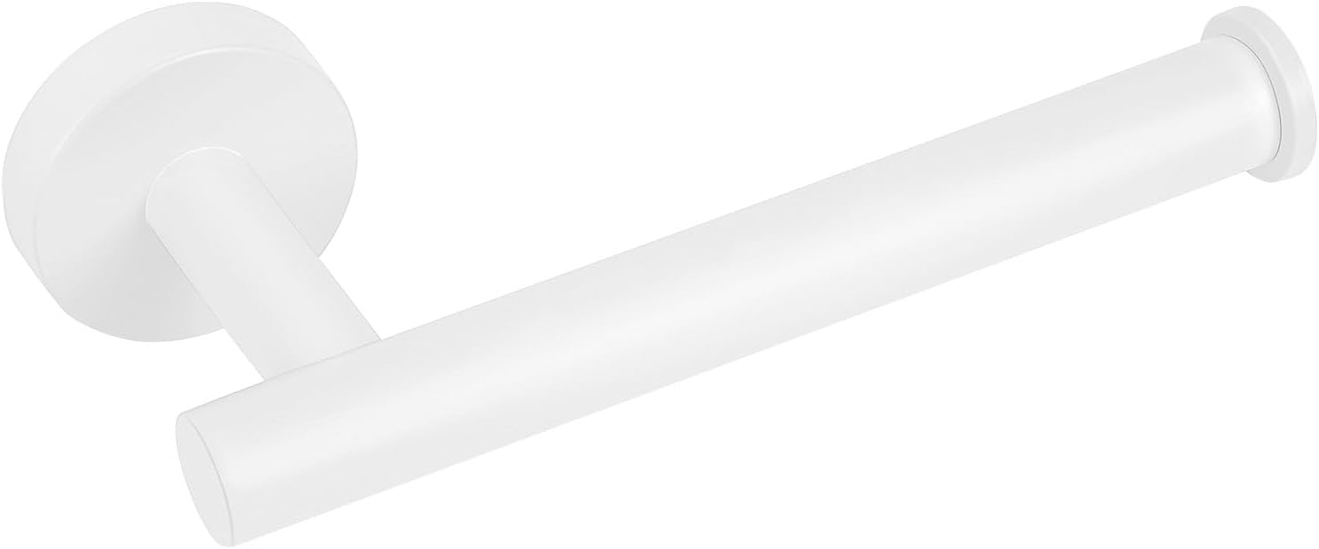 Wandmontierter Toilettenpapierhalter – 1 Stück – Edelstahl 304 – Verdrehsichere Schraubbefestigung – Bad/küche – Weiß, 12,7 Cm