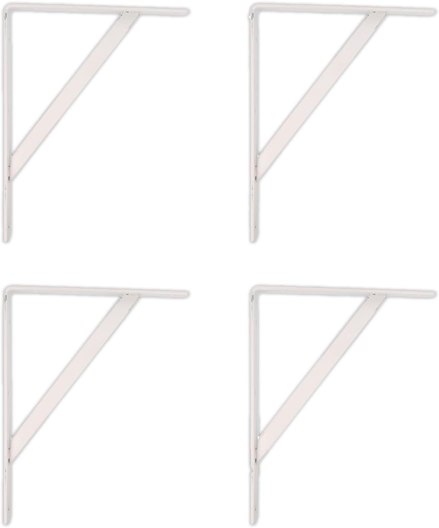 Regalträger – 4er-set – Weißer Stahl – Tragkraft 260 Kg – Für Küche, Büro, Garage – 300 X 225 Mm
