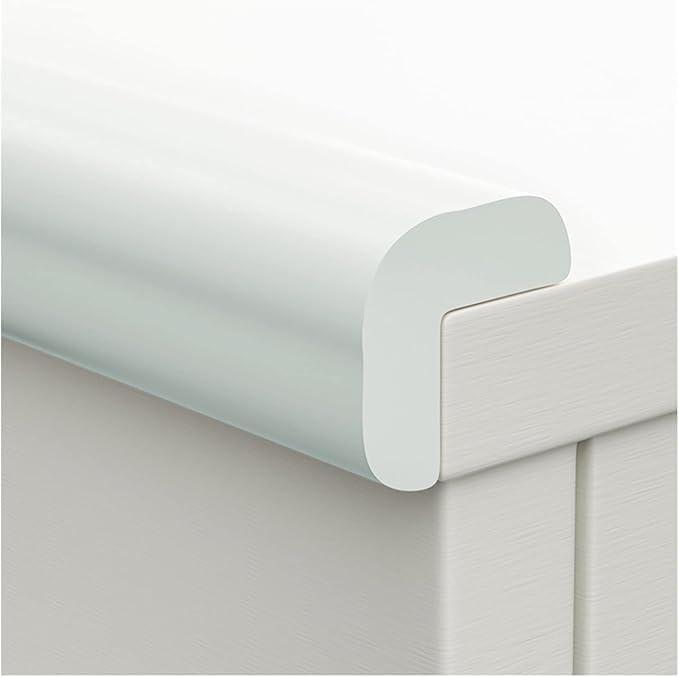 Eckenschutz Aus Schaumstoff – 500 Cm – Weicher, Weißer Schaumstoff – L-förmig, Selbstklebend – Für Zuhause, Büro, Kinderzimmer – 4,5 X 4,5 Cm