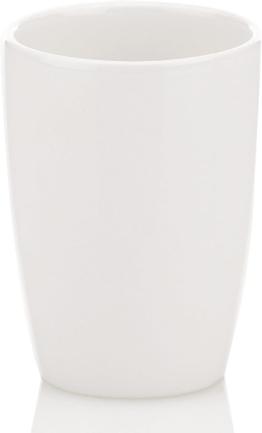 Zahnbürstenhalter – 1 Stück – Weiß Glasierte Keramik – Hygienische Und Vielseitige Aufbewahrung – Für Badezimmer Oder Waschtisch – Ø 8 Cm X H 10,5 Cm