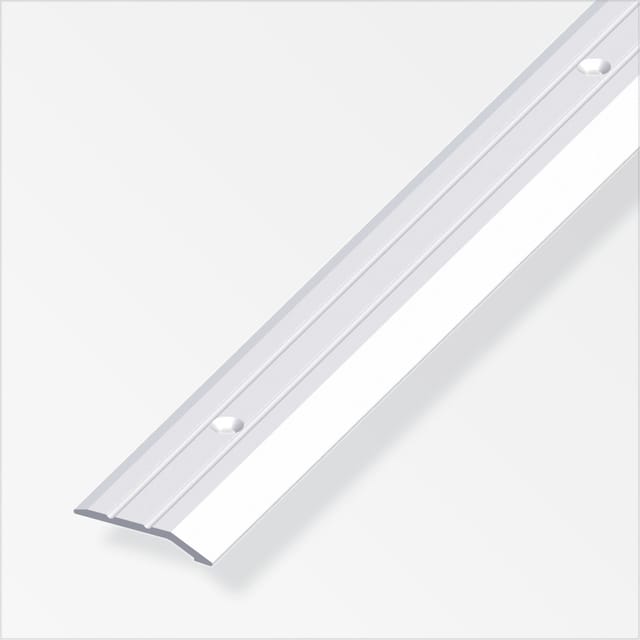 Alfer Abschlussprofil aus Aluminium gebogen gelocht 30 x 5 mm, silber eloxiert - 1000 mm
