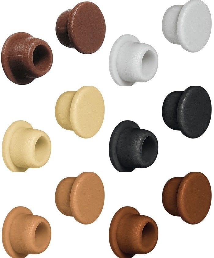 Häfele Abdeckkappe für Blindbohrung Ø 6 mm Kunststoff, braun - RAL 8007
