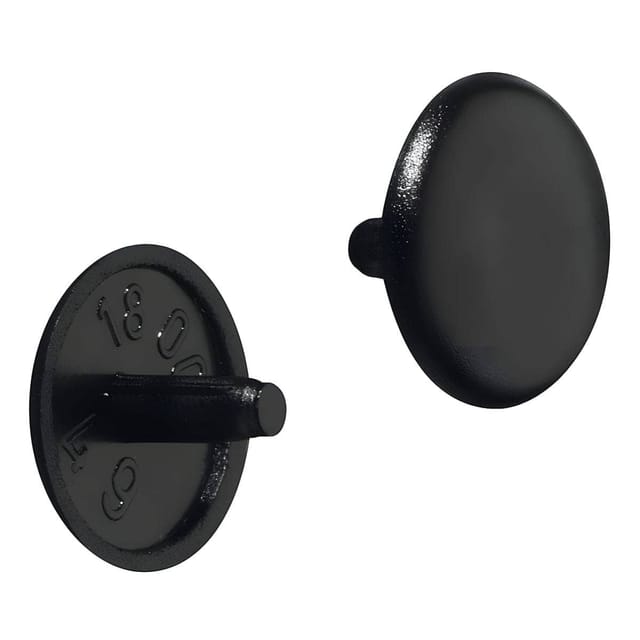 Häfele Abdeckkappe für Spannplattenschrauben mit Kopflochbohrung 2,5 mm PZ2, schwarz - RAL 9005