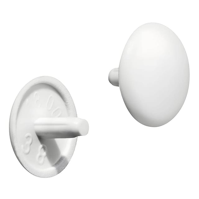 Häfele Abdeckkappe für Spannplattenschrauben mit Kopflochbohrung 2,5 mm PZ2, weiß - RAL 9010