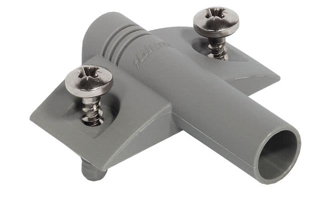 Blum Kreuzadapterplatte für Türdämpfer Blumotion mit vormontierten Spezialschrauben und Spreizdübeln, Adapterplatte Zinkdruckguss Vernickelt
