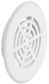 Häfele Lüftungsgitter H3602 rund Ø 50 mm mit Harpunensteg, grauweiß, 50 mm