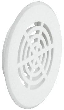 Häfele Lüftungsgitter H3602 rund Ø 50 mm mit Harpunensteg, grauweiß, 50 mm
