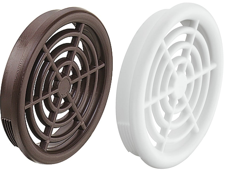 Häfele Lüftungsgitter H3606 rund Ø 48 mm mit Harpunensteg , braun