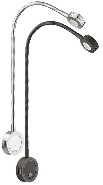Häfele Anbauleuchte 12 V flexible Leuchte Loox5 LED 2034 Leseleuchte, Verchromt