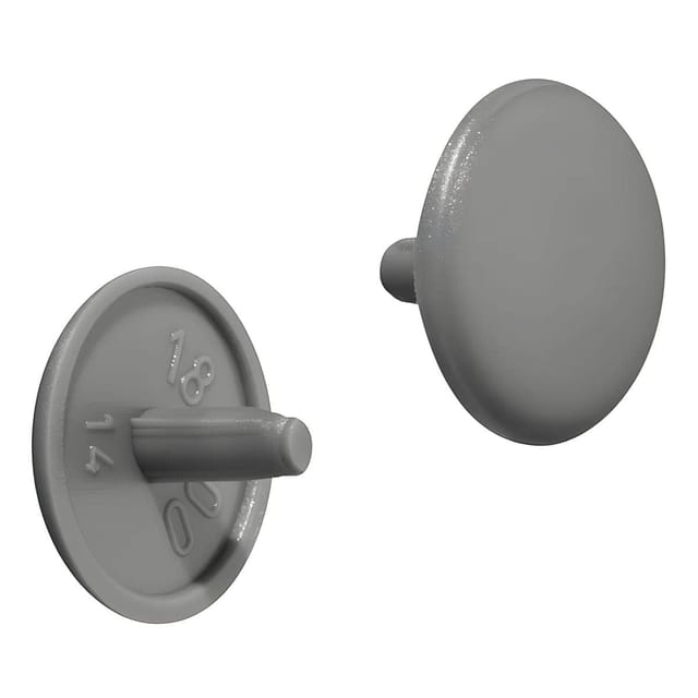 Häfele Abdeckkappe für Spannplattenschrauben mit Kopflochbohrung 2,5 mm PZ2, staubgrau - RAL 7037