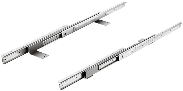 Häfele Kugelführung für 2 oder 3 Einlageplatten asynchron für Kulissentische mit Mittelrohr, Einbaulänge 1200 mm