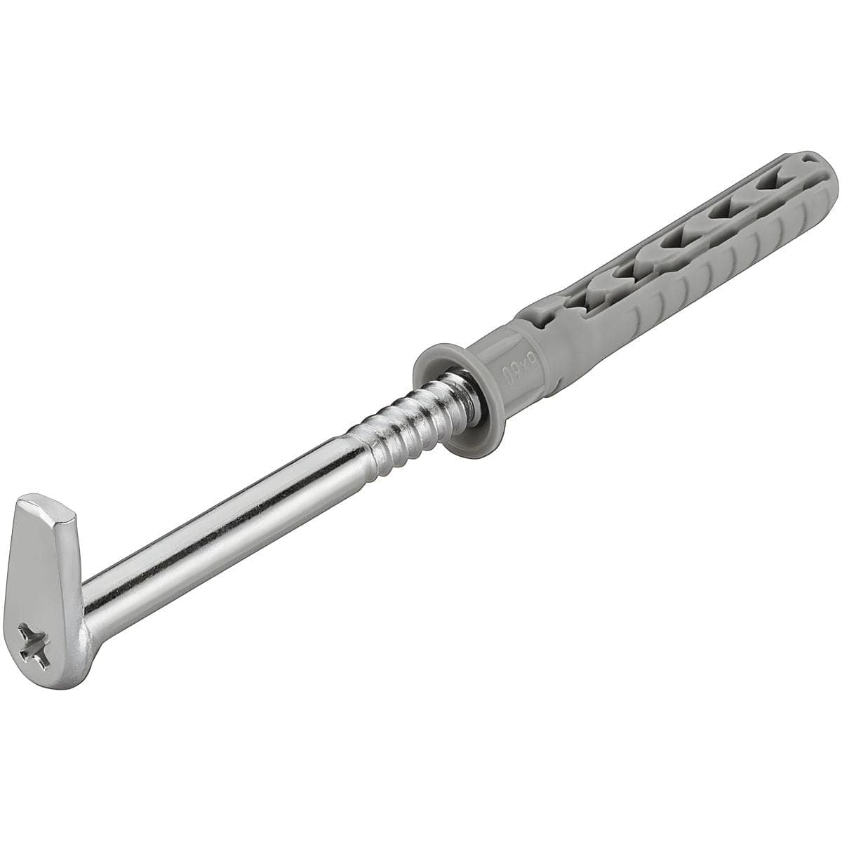 Häfele Befestigungs-Set mit Dübel für Schrankaufhänger, Haken 80 mm / Dübel 60 mm