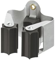 Häfele Stielgerätehalter einfach Besenhalter Federklemme für Stiele zum Schrauben, Stahl verzinkt 0.8 mm