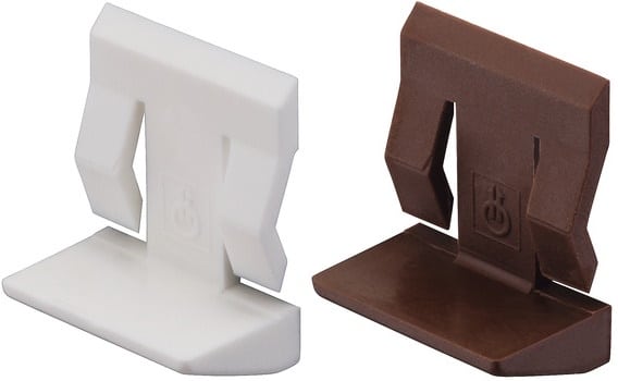 Häfele Bodenträger H3107 für Glasböden Ø 5 mm mit Einrastsicherung, weiß