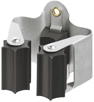 Häfele Stielgerätehalter einfach Besenhalter Federklemme für Stiele zum Schrauben, Stahl verzinkt 0.5 mm