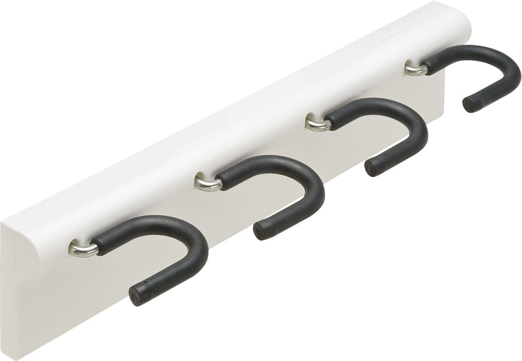 Häfele Stielgerätehalter vierfach Besenhalter 318x27x75 mm weiß