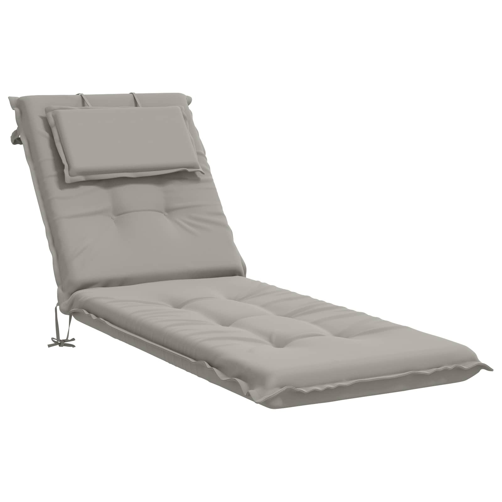 Vidaxl Sunlounger Cushion Gemert 100% Polyester Grey 190 X 50 X 9 Cm