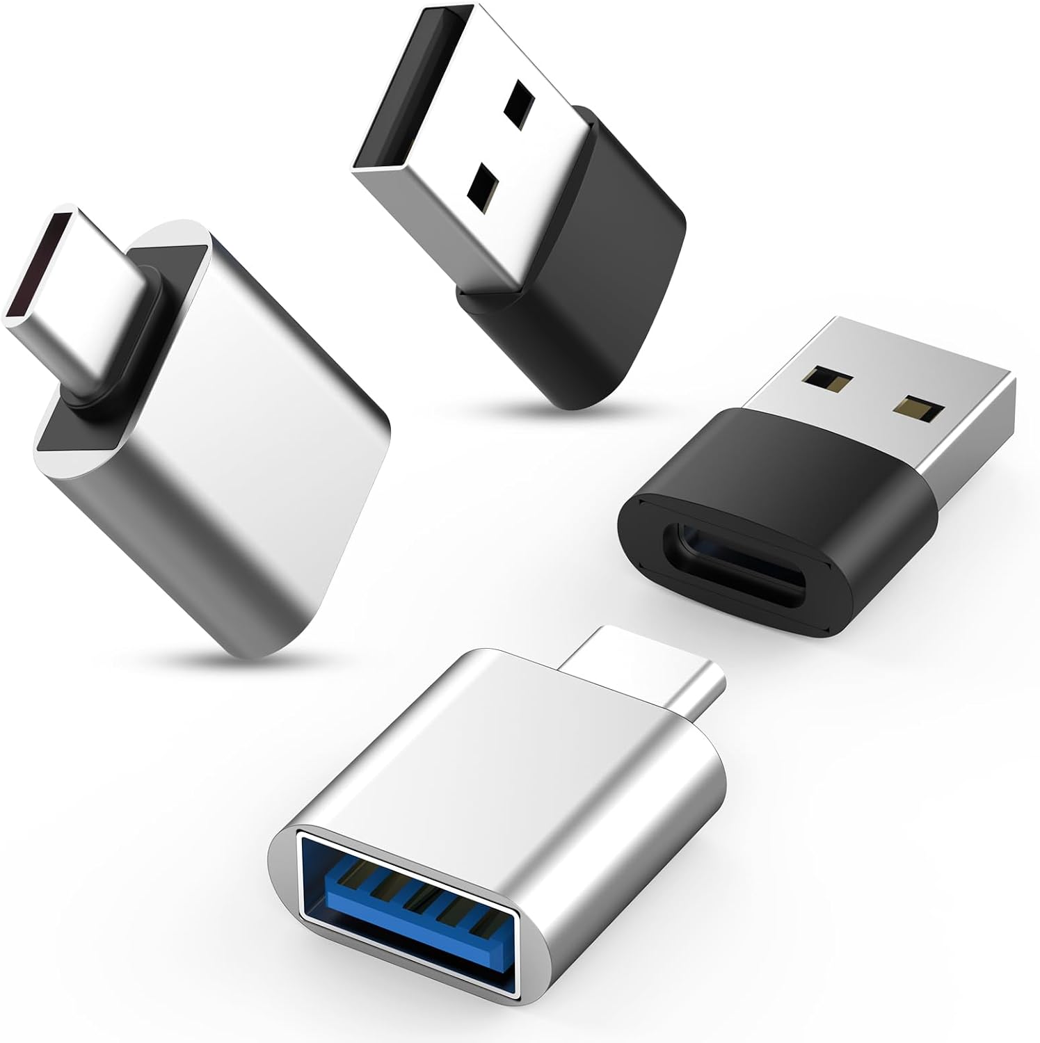 Usb-c-auf-usb-3.0-adapter (2er-pack), Schnelllade- Und Datensynchronisations-usb-konverter, Kompatibel Mit Iphone 16, 15 Plus, Pro Max, Macbook, Ipad Air, Samsung