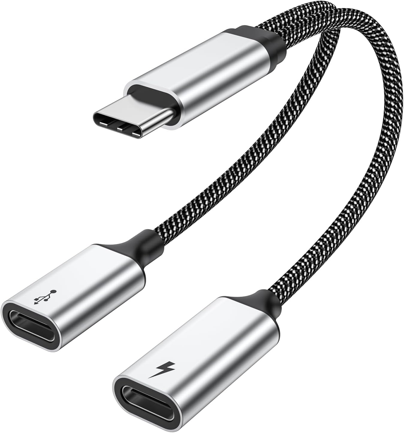 Usb-c-splitter 1 Auf 2, 60 W Pd, 480 Mbit/s, Doppel-usb-c, Typ-c-kabel