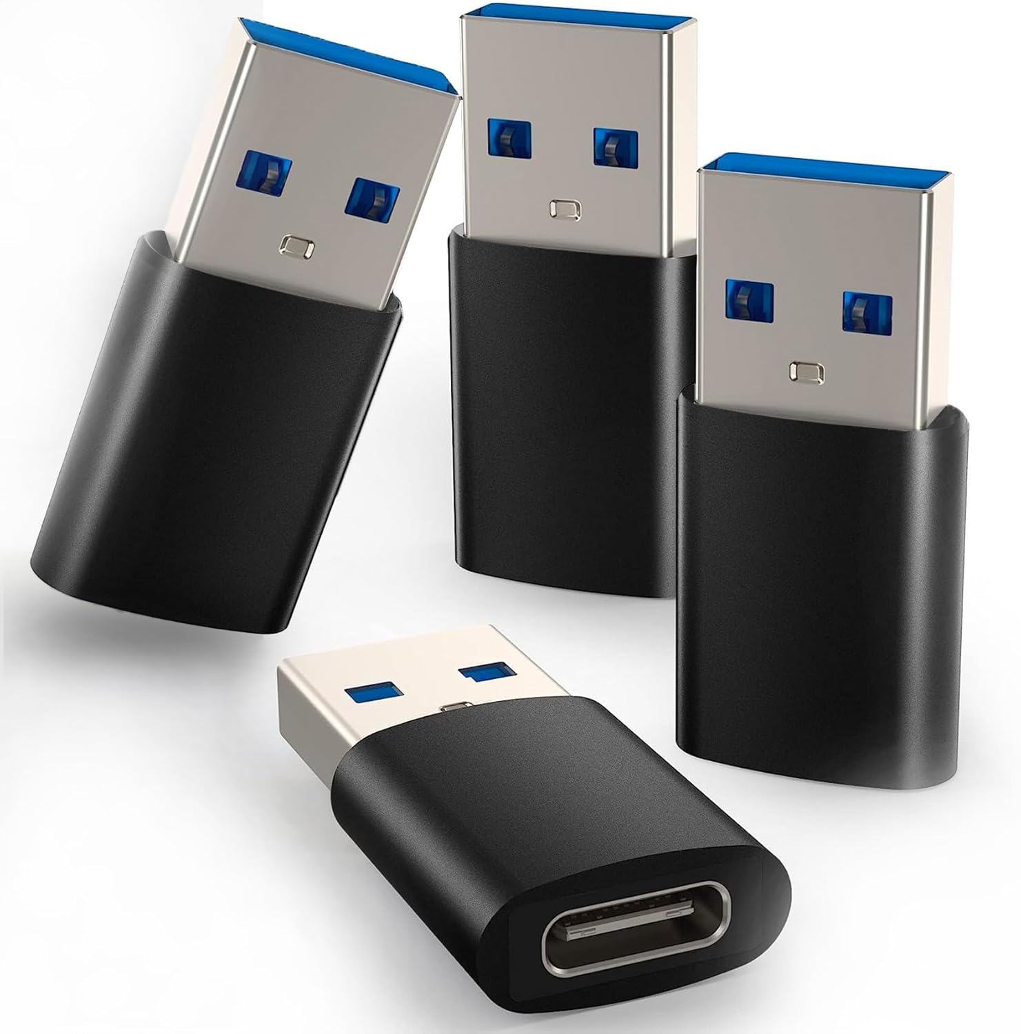 Usb-c-auf-usb-adapter, 4er-pack, Usb-c-buchse Auf Usb-stecker, Usb 3.0 Typ-c, Kompatibel Mit Iphone 15/14/13/12, Samsung Galaxy S21, S22, S23