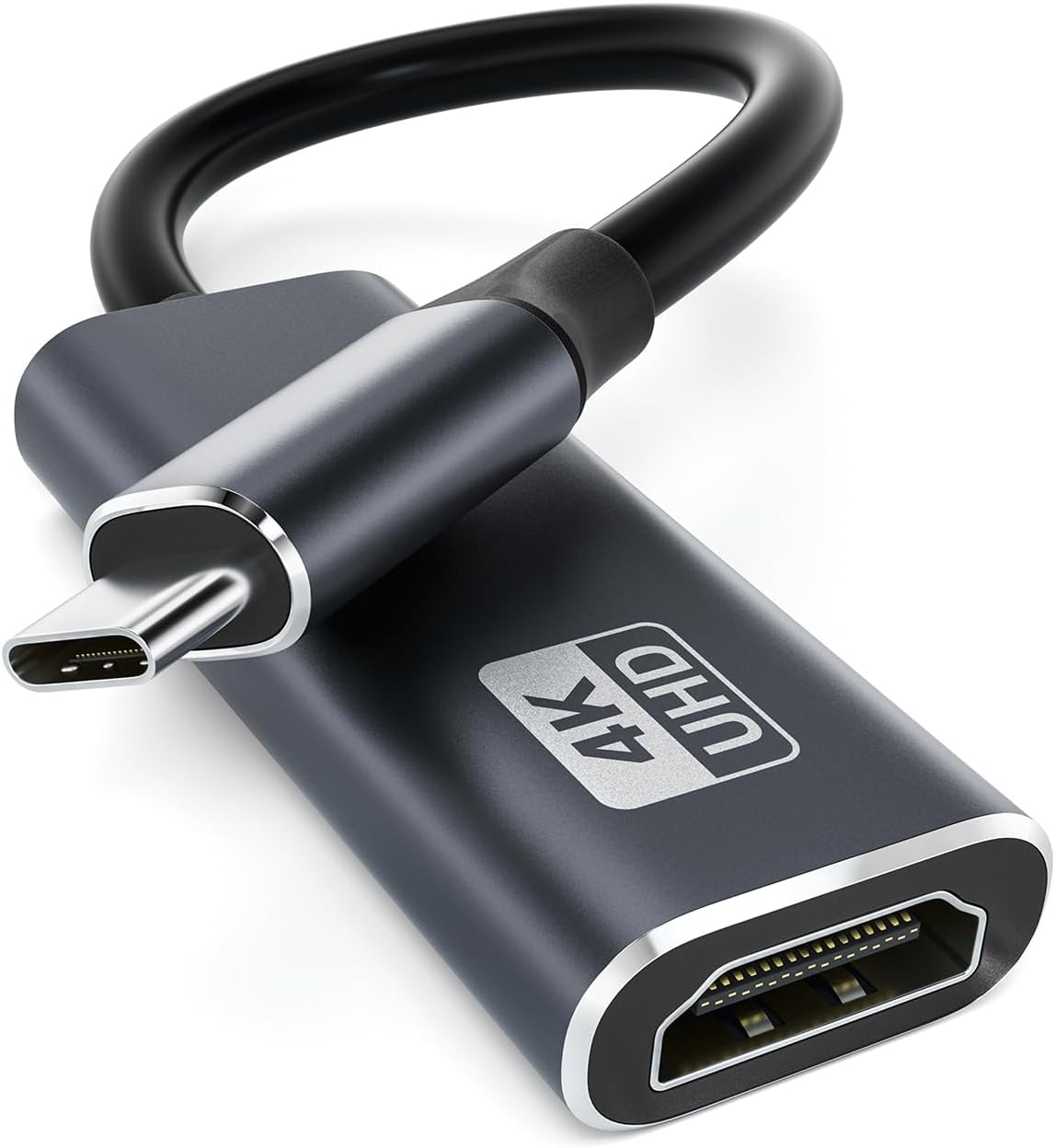 Usb-c-auf-hdmi-4k-adapter, Usb Typ-c Auf Hdmi 4k (thunderbolt 3-kompatibel) Mit Audio-/videoausgang. Kompatibel Mit Iphone 15/16/17, Macbook Pro/air, Xps 15/13, Ipad Pro Und Galaxy S20.