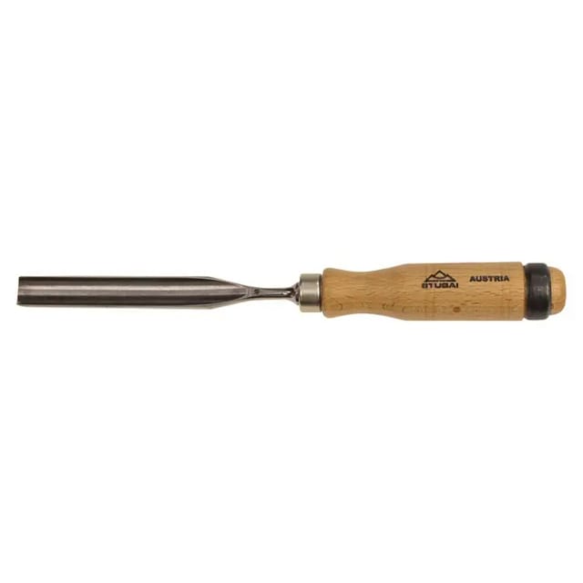 Stubai Hohleisen aus Stahl mit Holzgriff, 30 mm