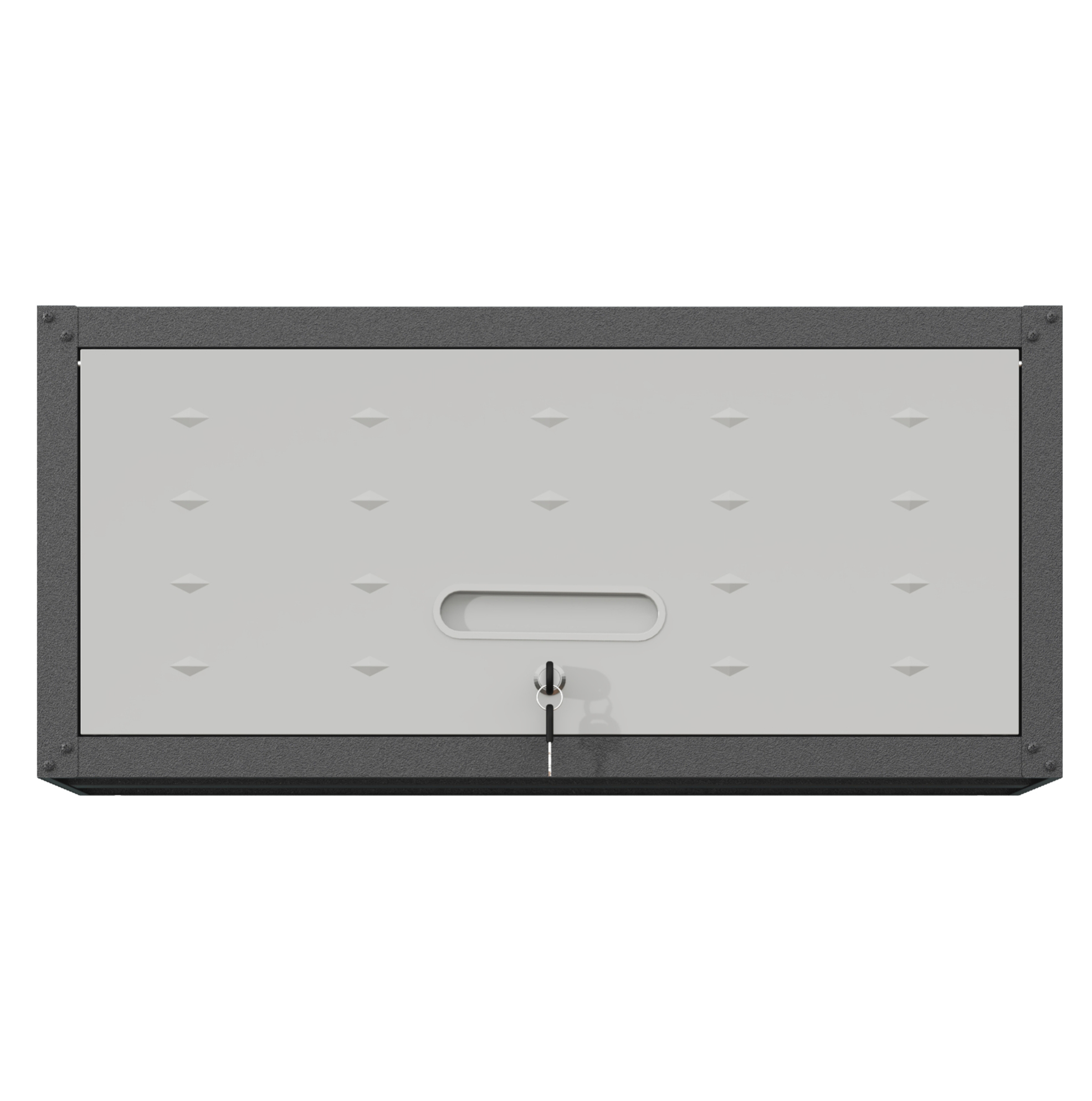 Metall-wandschrank Mit Abschließbarer Tür Und 2 Schlüsseln, Stahl, 75 X 30 X 34,5 Cm