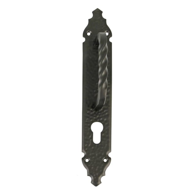 Gedotec Torgriff SCHOBER aus Stahl schwarz antik, 280 x 44 mm PZ