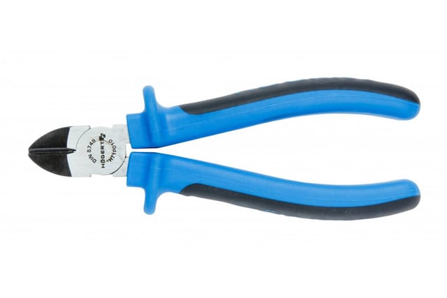 Högert Seitenschneider aus Stahl mit 2K-Griff, 180 mm
