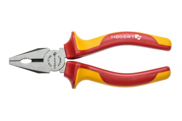 Högert Kombinationszange zum Arbeiten unter Spannung bis 1000V, 160 mm
