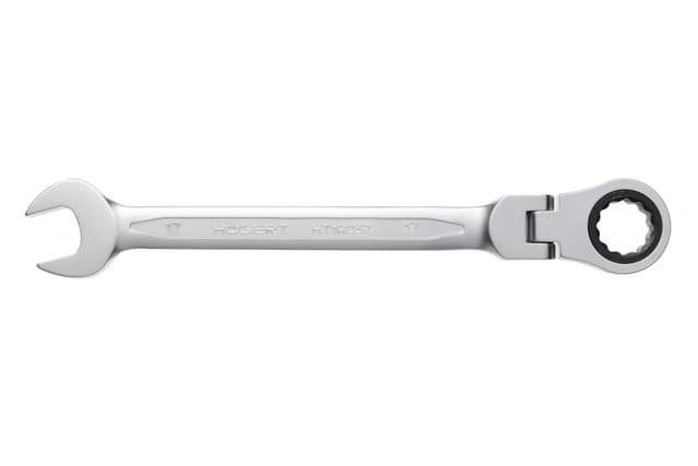 Högert Maul-Ringratschenschlüssel aus Stahl mit Gelenk, 13 mm