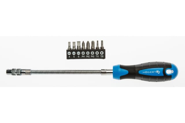 Högert Flexibler Schraubendreher mit 8 Bits