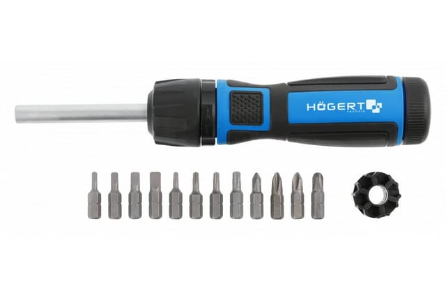 Högert Schraubendreher &amp; Bit Set mit Zahnrädern 13-tlg.