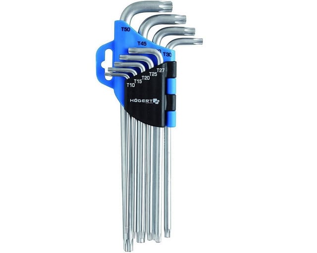 Högert Torx-Schlüsselsatz TX extra lang, 9-tlg