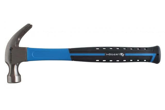 Högert Tischlerhammer aus Stahl mit Glasfasergriff, 450 g