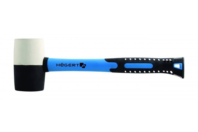 Högert Gummihammer weiß/schwarz mit Glasfasergriff, 680 g